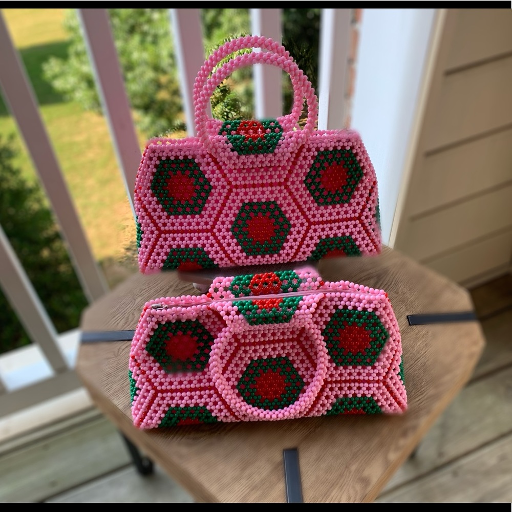 SHEBBAH HANDMADE BEADED HANDBAG - Picture 6 of 7
